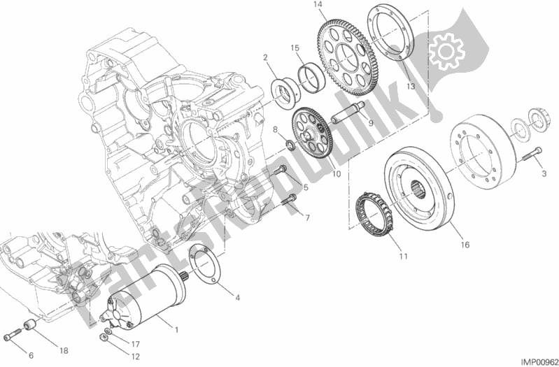 Toutes les pièces pour le Démarrage Et Allumage électrique du Ducati Diavel FL 1200 2018
